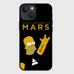 Чехол для iPhone 13 mini 30 Seconds to Mars Гомер Симпсон рокер