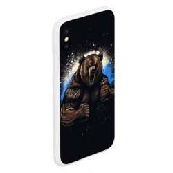 Чехол для iPhone XS Max матовый Сильный медведь - фото 2