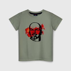 Детская футболка хлопок Ленин на фоне СССР