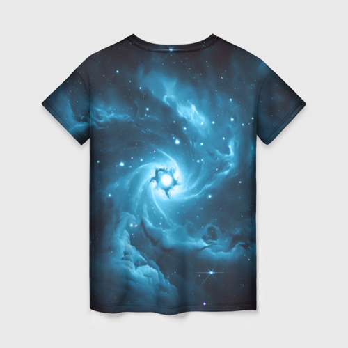 Женская футболка 3D An astronaut in blue space, цвет 3D печать - фото 2