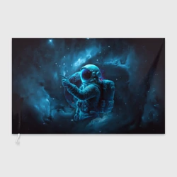 Флаг 3D An astronaut in blue space