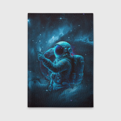 Обложка для автодокументов An astronaut in blue space