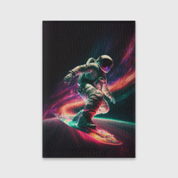 Обложка для паспорта матовая кожа Cosmonaut space surfing
