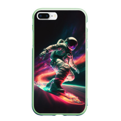 Чехол для iPhone 7Plus/8 Plus матовый Cosmonaut space surfing