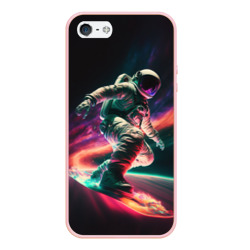 Чехол для iPhone 5/5S матовый Cosmonaut space surfing