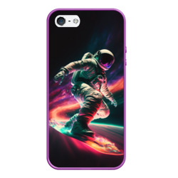 Чехол для iPhone 5/5S матовый Cosmonaut space surfing