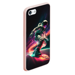 Чехол для iPhone 5/5S матовый Cosmonaut space surfing - фото 2
