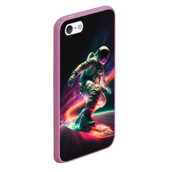Чехол для iPhone 5/5S матовый Cosmonaut space surfing - фото 2