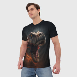 Мужская футболка 3D The big dinosaur - фото 2