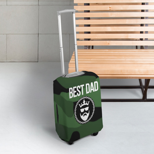 Чехол для чемодана 3D Лучший отец, цвет 3D печать - фото 3