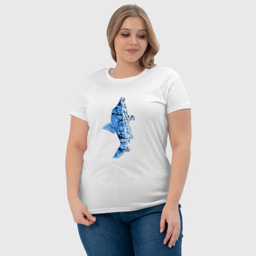 Женская футболка хлопок с принтом Время на рыбалку, фото #4