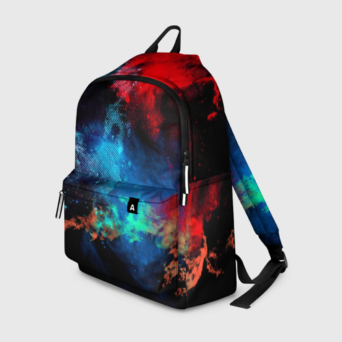 Рюкзак 3D с принтом Цветовая палитра, вид спереди #2