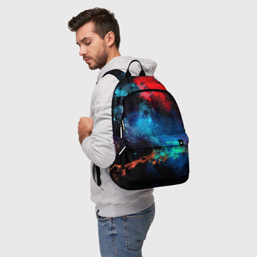 Рюкзак 3D с принтом Цветовая палитра, фото на моделе #1