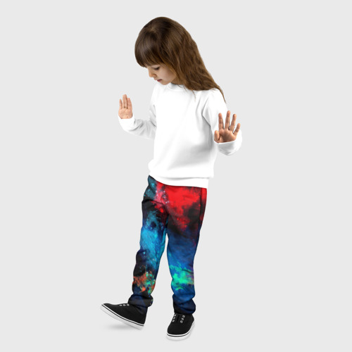 Детские брюки 3D с принтом Цветовая палитра, фото на моделе #1