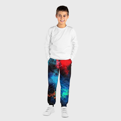 Детские брюки 3D с принтом Цветовая палитра, вид сбоку #3