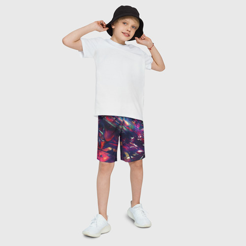 Детские спортивные шорты 3D с принтом Экспансия цвета, фото на моделе #1