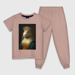 Детская пижама хлопок Капибара Мона Лиза