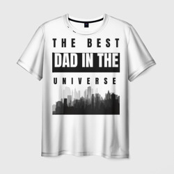Мужская футболка 3D Самый лучший папа во вселенной