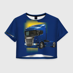 Женская футболка Crop-top 3D Scania truck