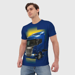 Мужская футболка 3D Scania truck - фото 2
