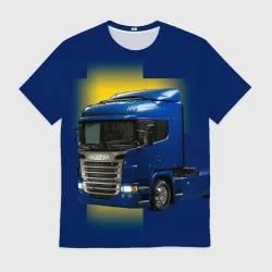 Мужская футболка 3D Scania truck