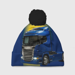 Шапка 3D c помпоном Scania truck