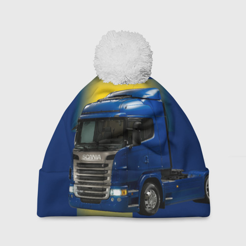 Шапка 3D c помпоном Scania truck, цвет 3D печать