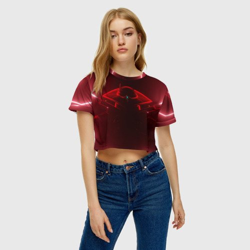 Женская футболка Crop-top 3D Cypher Valorant, цвет 3D печать - фото 3