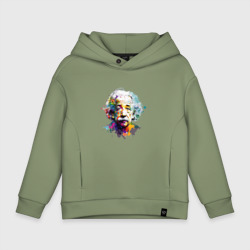 Детское худи Oversize хлопок Альберт Эйнштейн в ярких цветах