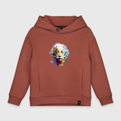Детское худи Oversize хлопок Альберт Эйнштейн в ярких цветах