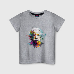 Детская футболка хлопок Альберт Эйнштейн в ярких цветах