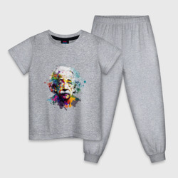 Детская пижама хлопок Альберт Эйнштейн в ярких цветах