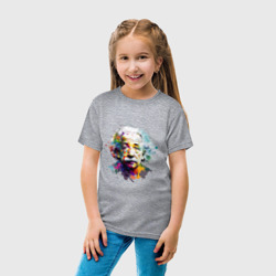 Детская футболка хлопок Альберт Эйнштейн в ярких цветах - фото 2