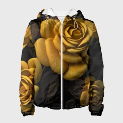 Женская куртка 3D Oранжевые розы