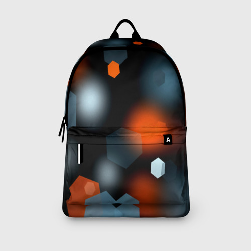 Рюкзак 3D с принтом Блики света абстракция, вид сбоку #3