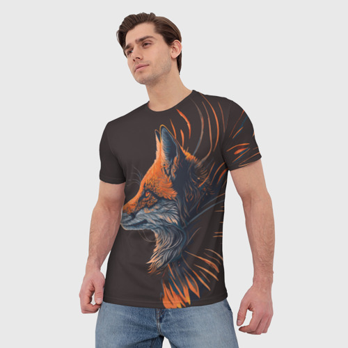 Мужская футболка 3D Крылатый лис, цвет 3D печать - фото 3