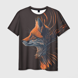 Мужская футболка 3D Крылатый лис