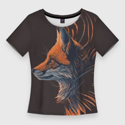 Женская футболка 3D Slim Крылатый лис