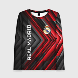 Женский лонгслив 3D Real Madrid art