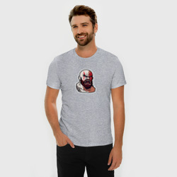 Мужская футболка хлопок Slim Яростный Кратос - фото 2