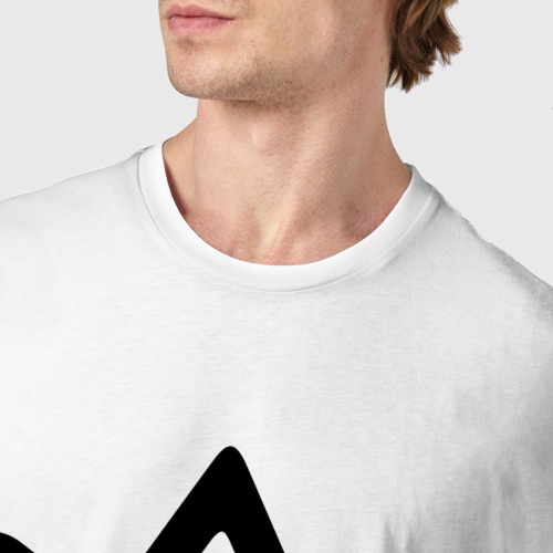Мужская футболка хлопок с принтом Astro black logo, фото #4