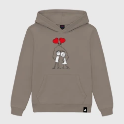 Женская толстовка хлопок Влюбленные с шариками