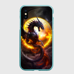 Чехол для iPhone XS Max матовый Звездный дракон