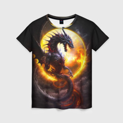 Женская футболка 3D Звездный дракон