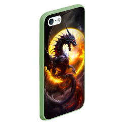 Чехол для iPhone 5/5S матовый Звездный дракон - фото 2