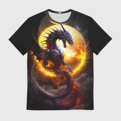 Мужская футболка 3D Звездный дракон