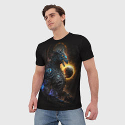 Мужская футболка 3D Звездный лорд драконов - фото 2