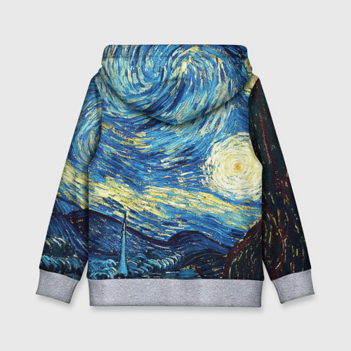 Детская толстовка 3D Van Gogh - The starry night, цвет меланж - фото 2