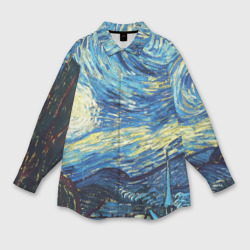 Мужская рубашка oversize 3D Van Gogh - The starry night