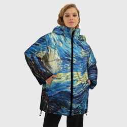 Женская зимняя куртка Oversize Van Gogh - The starry night - фото 2